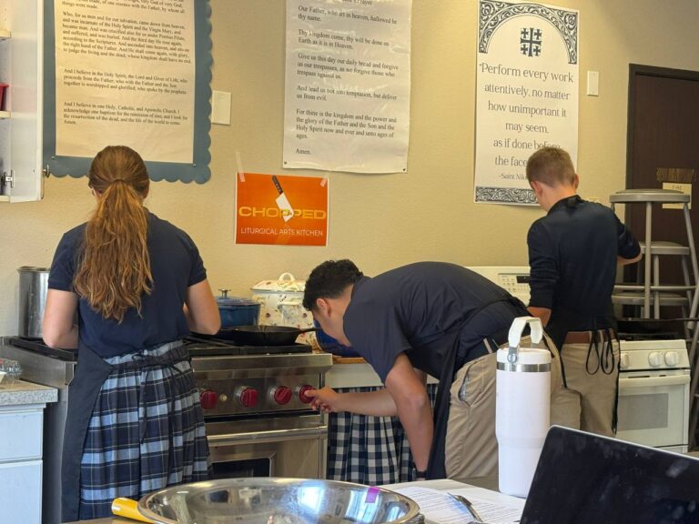 7th & 8th Graders Hard at Work cooking for their Chopped! Final Today